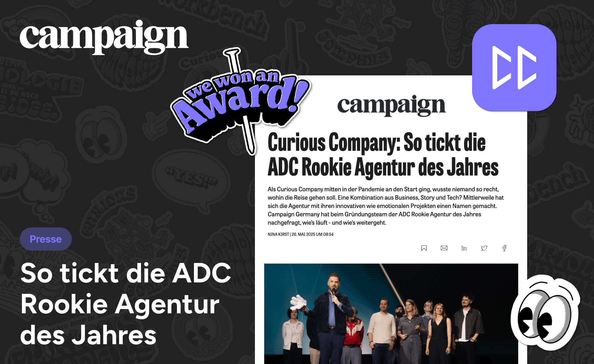 Curious Company: So tickt die ADC Rookie Agentur des Jahres